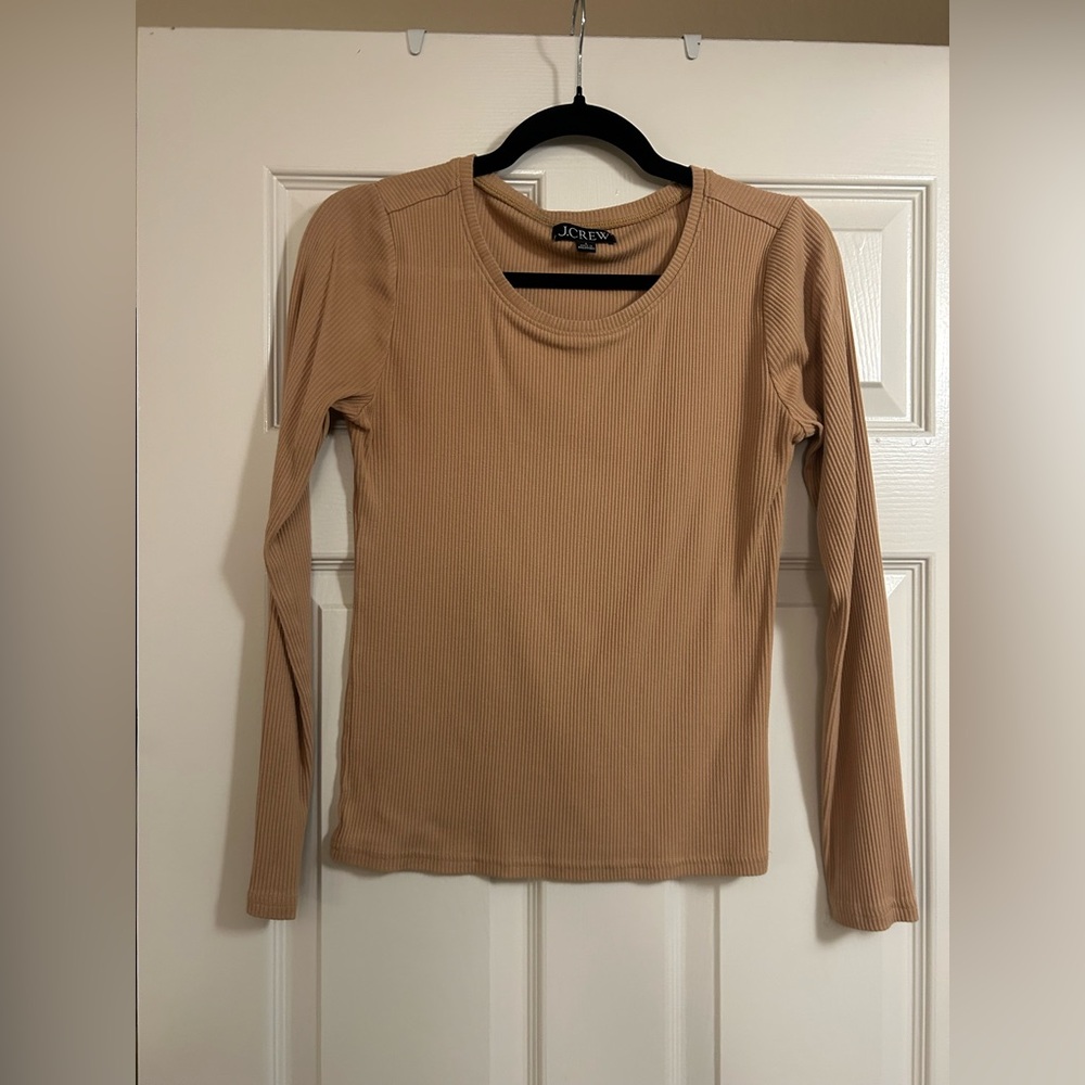 J crew long sleeve ribbed tee, size small.